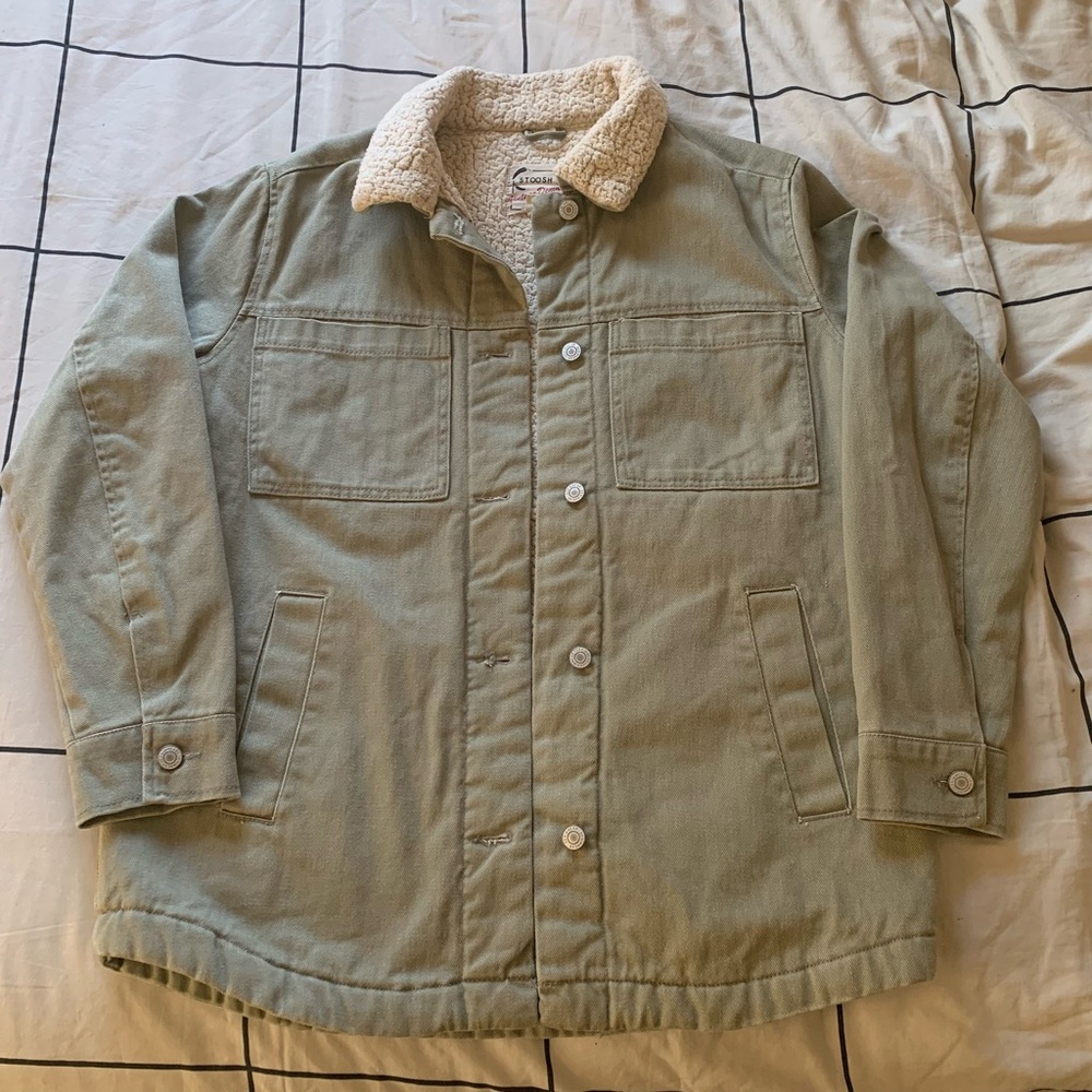 Stoosh Vintage Denim Sherpa Lined Denim Jacket Small